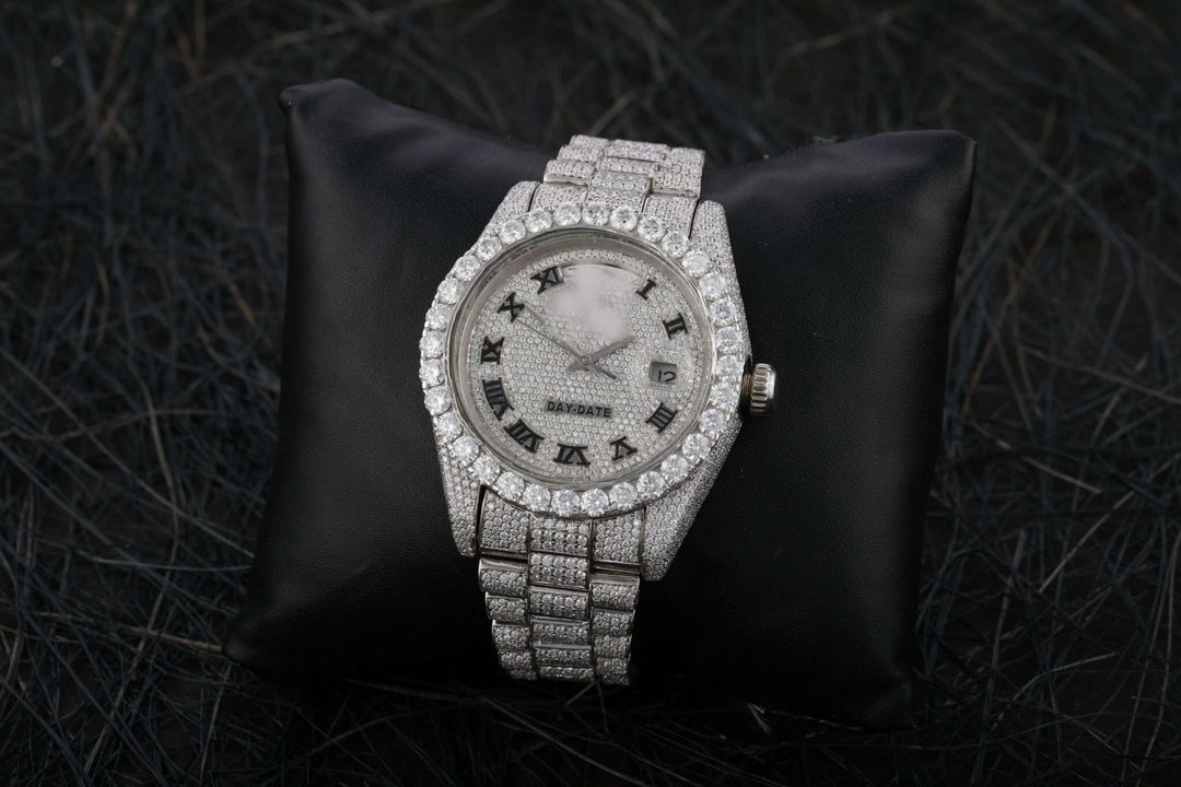 Fully Iced Out Rolex Datejust VVS Diamond Men Watch