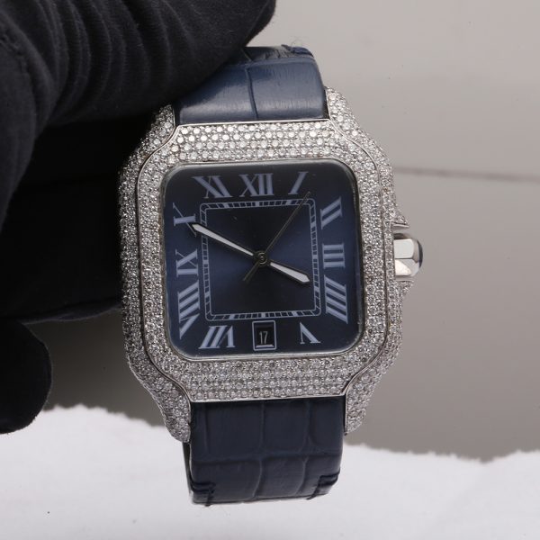 Half Iced Out Moissanite Diamond Watch Automatic Handmade Watch Swiss Watch Movement Automatic Watch For Man