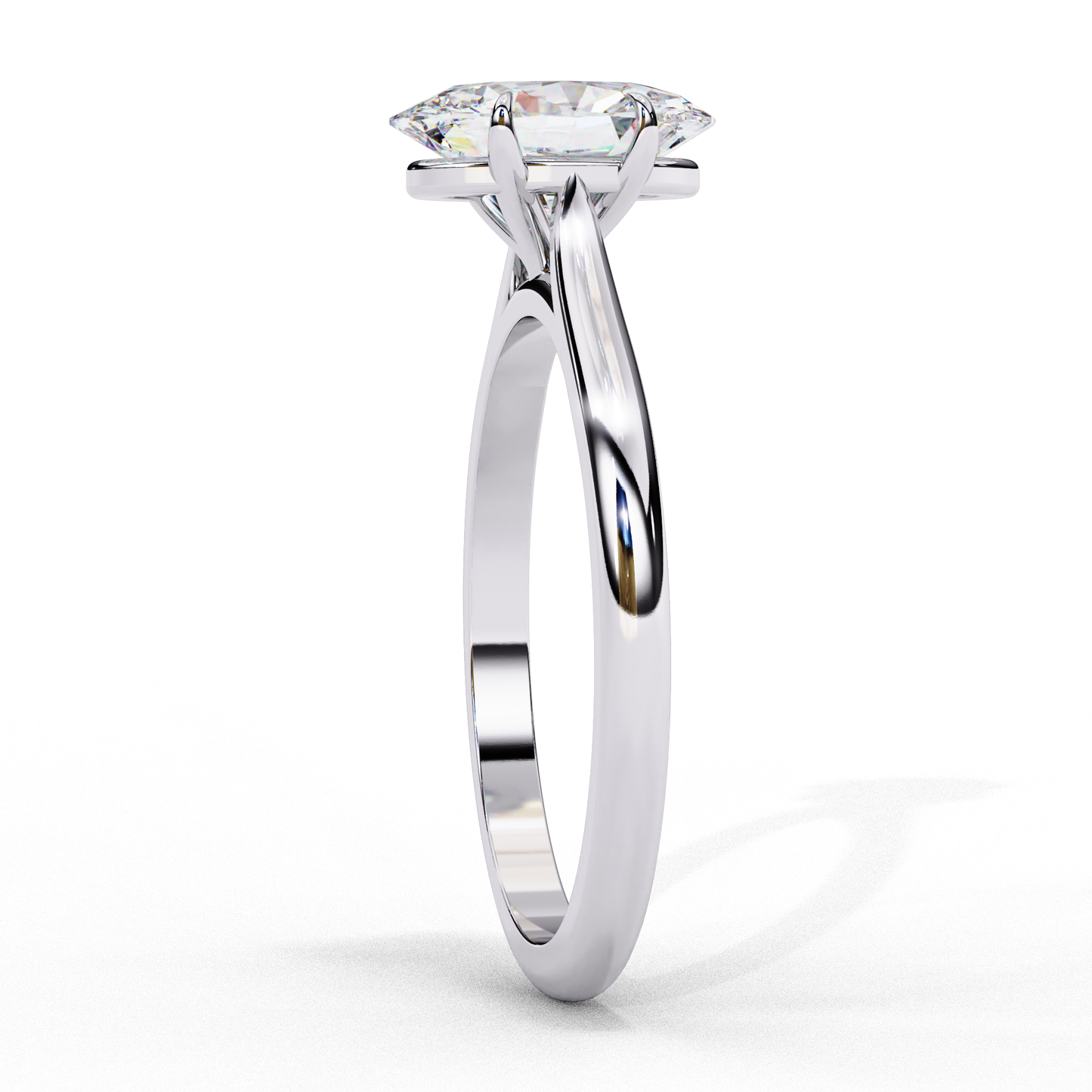 Oval Cut Lab Grown Diamond Halo Engagement Ring - Two-Tone Pavé Setting | IGI Certified | Sarva Jewels