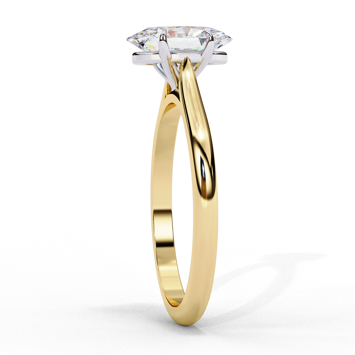 Oval Cut Lab Grown Diamond Halo Engagement Ring - Two-Tone Pavé Setting | IGI Certified | Sarva Jewels