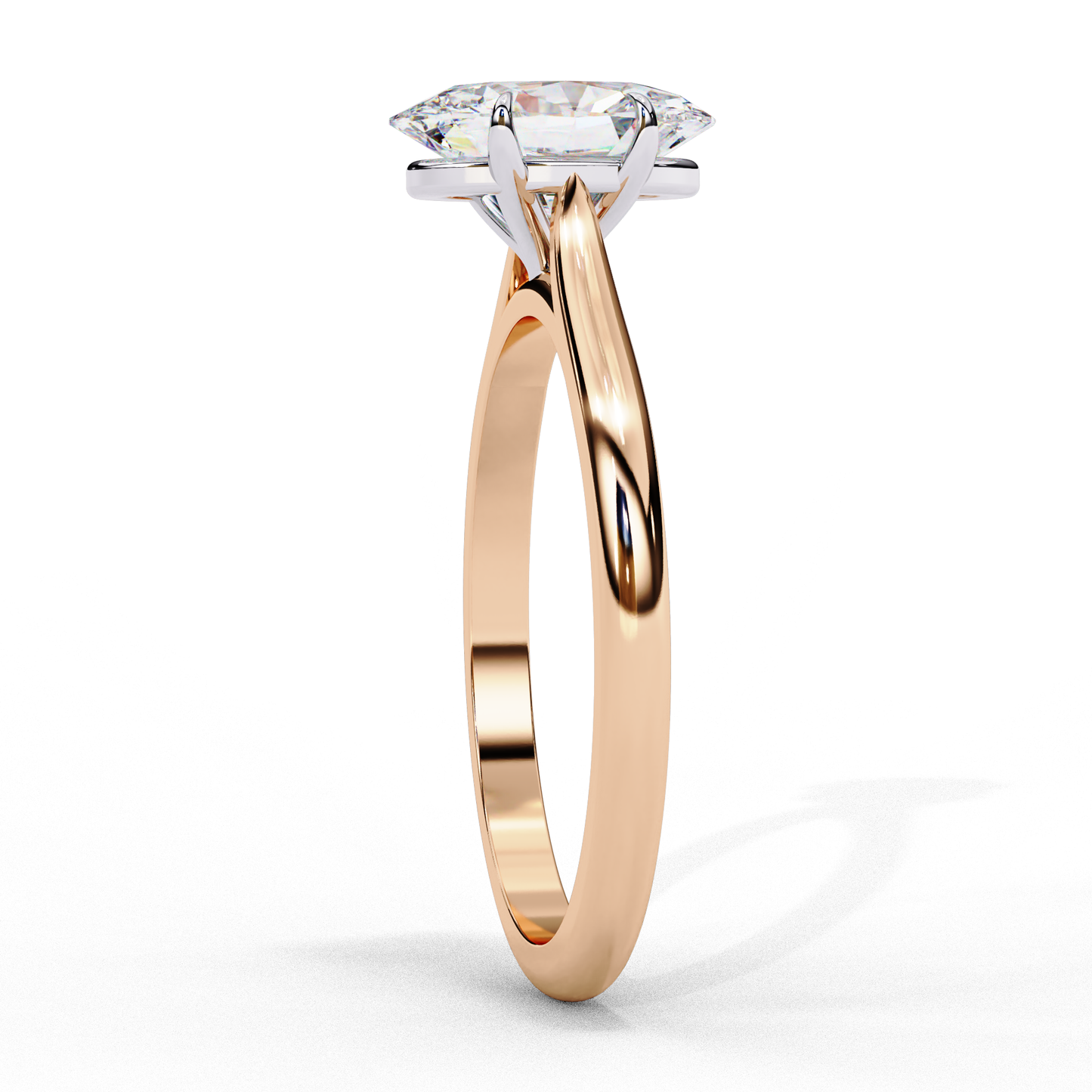 Oval Cut Lab Grown Diamond Halo Engagement Ring - Two-Tone Pavé Setting | IGI Certified | Sarva Jewels