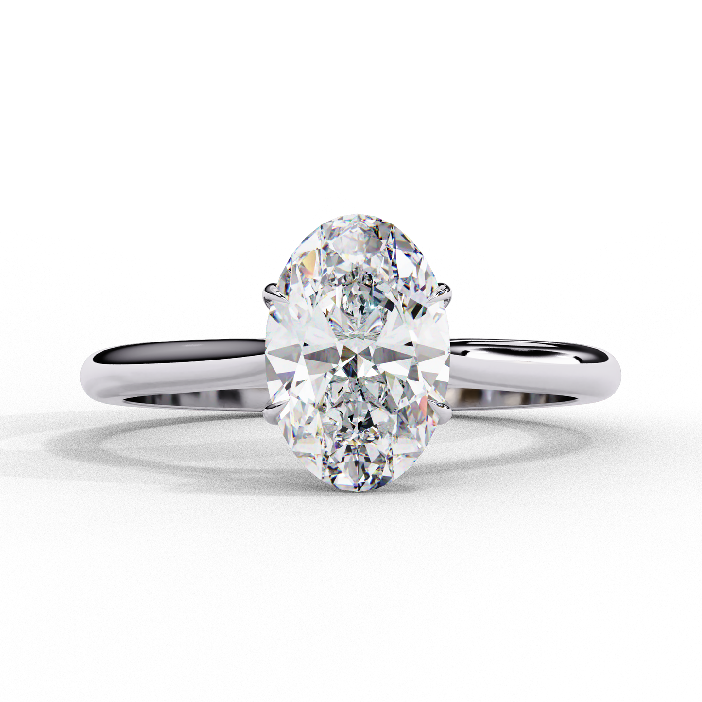Oval Cut Lab Grown Diamond Halo Engagement Ring - Two-Tone Pavé Setting | IGI Certified | Sarva Jewels
