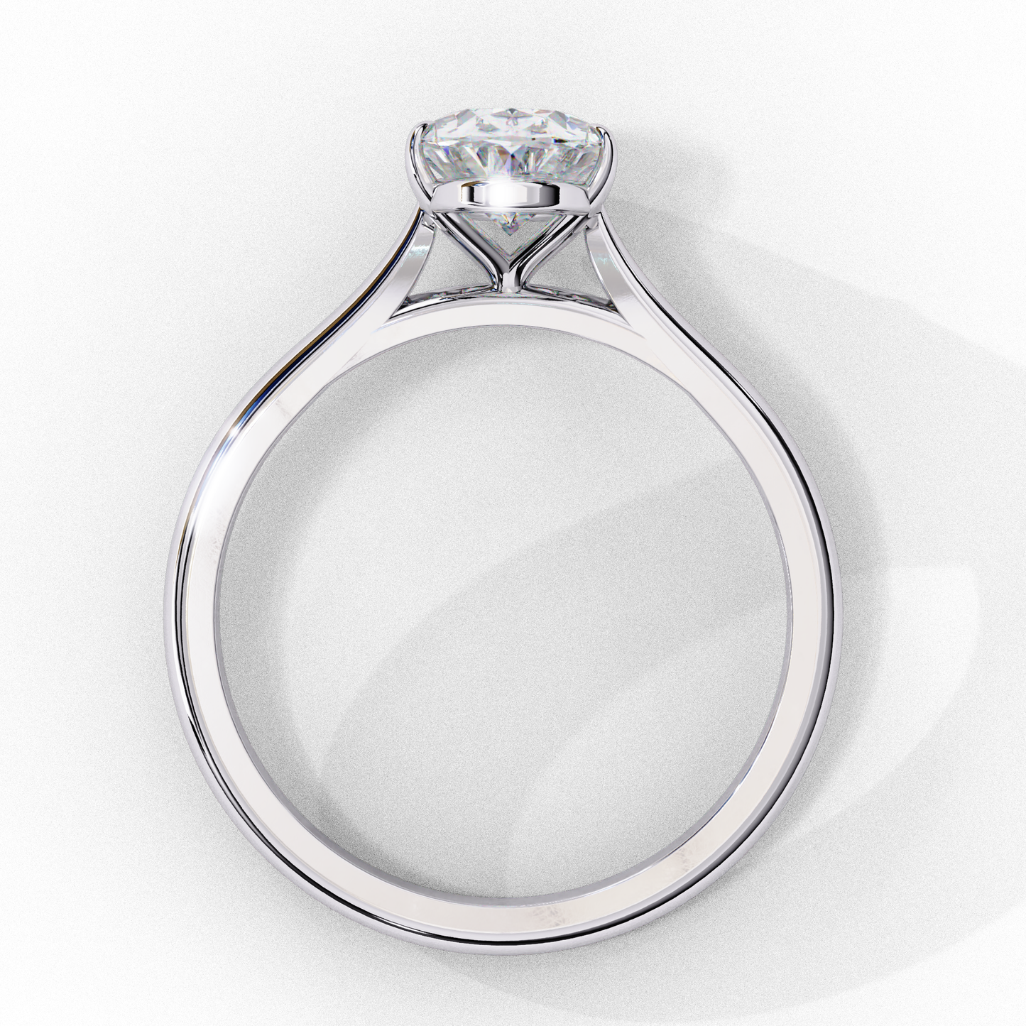 Oval Cut Lab Grown Diamond Halo Engagement Ring - Two-Tone Pavé Setting | IGI Certified | Sarva Jewels