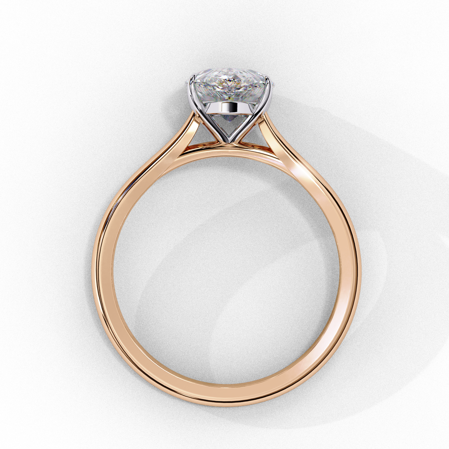 Pear Cut Lab Grown Diamond Solitaire Engagement Ring - Yellow Gold Setting | IGI Certified | Sarva Jewels