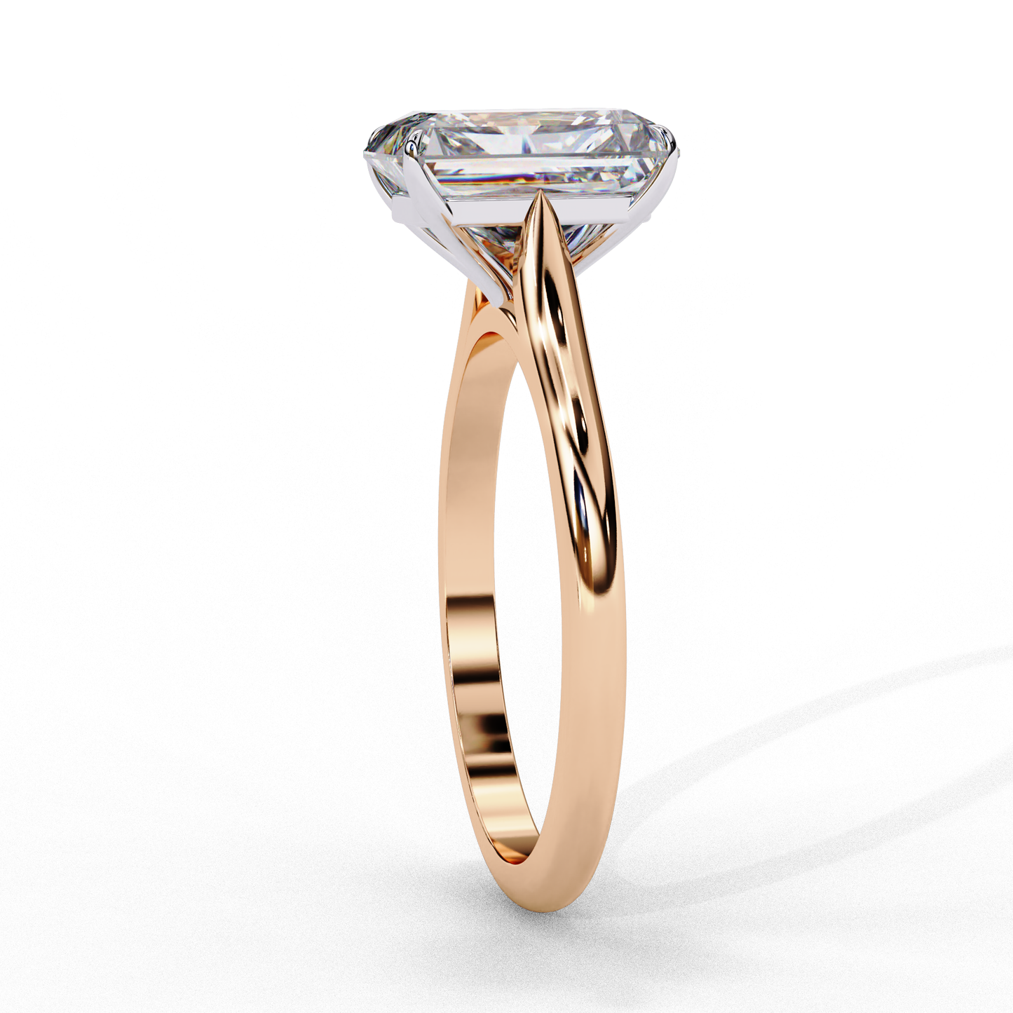 Radiant Cut Lab Grown Diamond Solitaire Engagement Ring - White Gold Setting | IGI Certified | Sarva Jewels