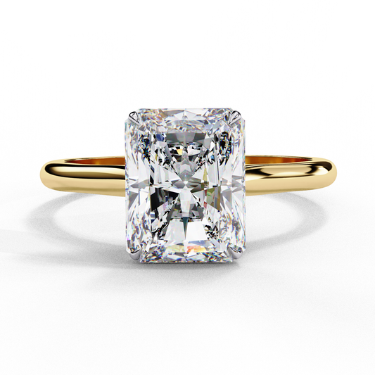 Radiant Cut Lab Grown Diamond Solitaire Engagement Ring - White Gold Setting | IGI Certified | Sarva Jewels