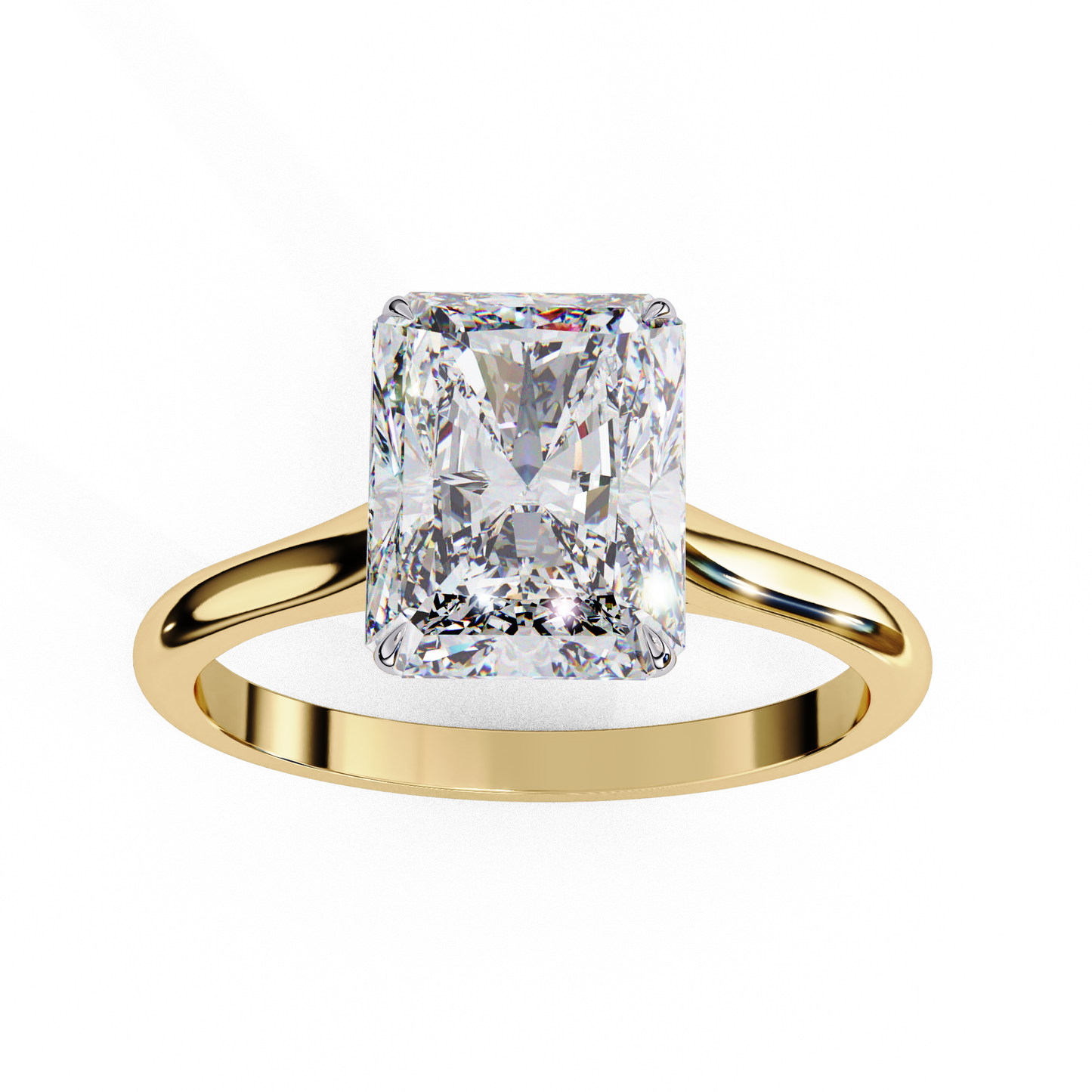 Radiant Cut Lab Grown Diamond Solitaire Engagement Ring - White Gold Setting | IGI Certified | Sarva Jewels