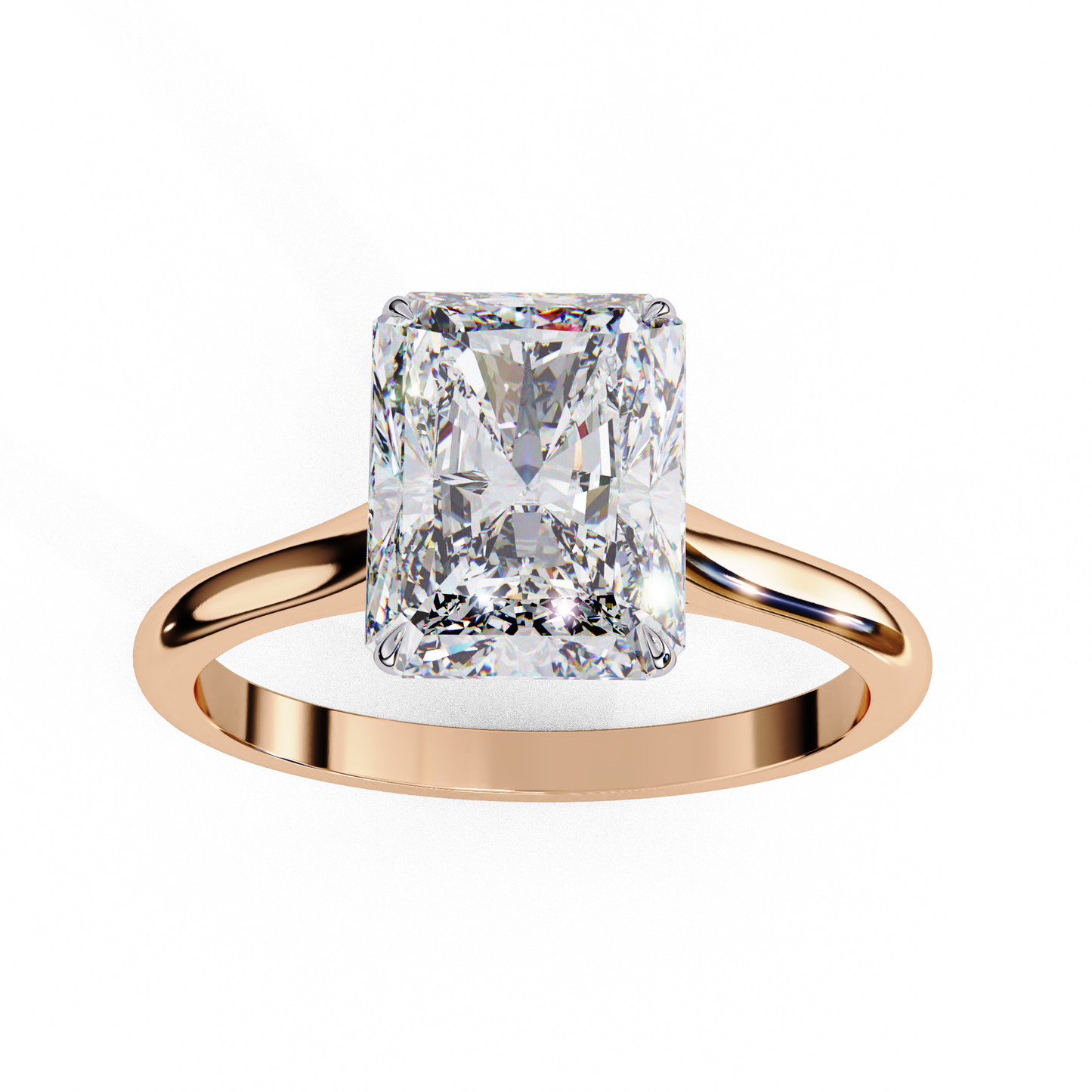Radiant Cut Lab Grown Diamond Solitaire Engagement Ring - White Gold Setting | IGI Certified | Sarva Jewels
