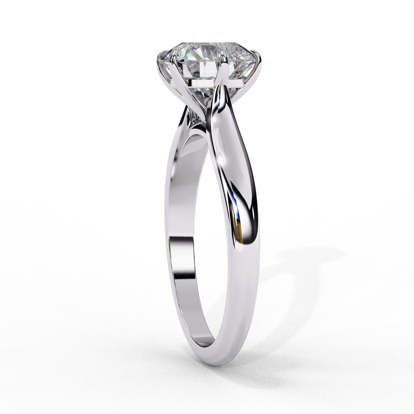 Round Cut Lab Grown Diamond Solitaire Engagement Ring - Two-Tone Setting | IGI Certified | Sarva Jewels