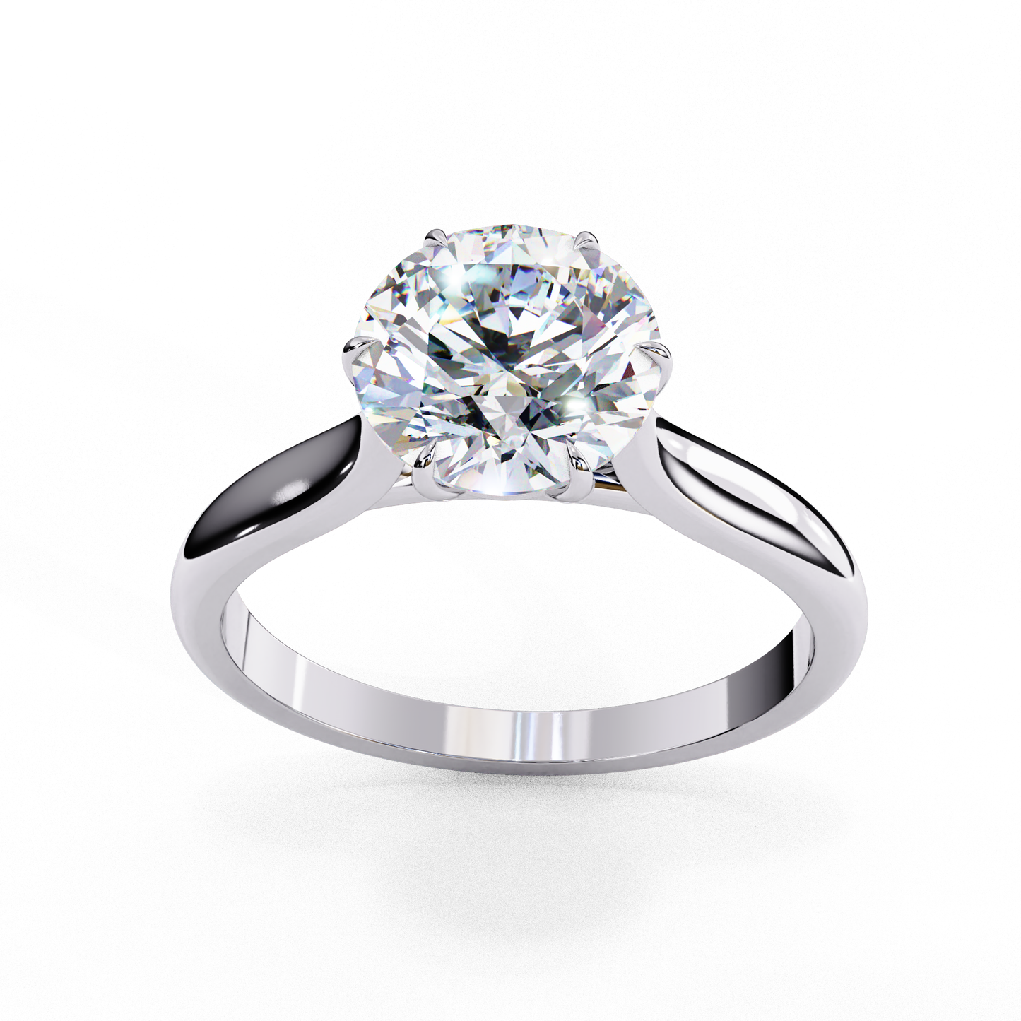 Round Cut Lab Grown Diamond Solitaire Engagement Ring - Two-Tone Setting | IGI Certified | Sarva Jewels