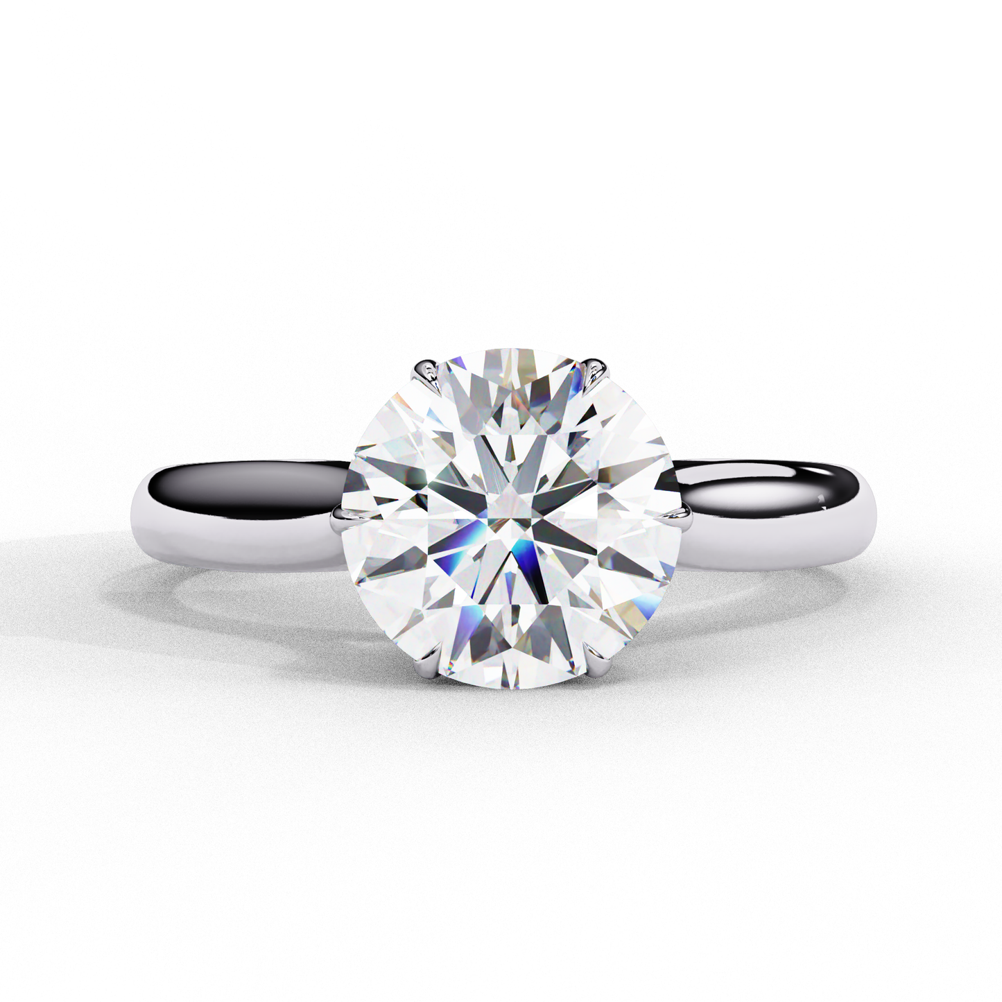 Round Cut Lab Grown Diamond Solitaire Engagement Ring - Two-Tone Setting | IGI Certified | Sarva Jewels