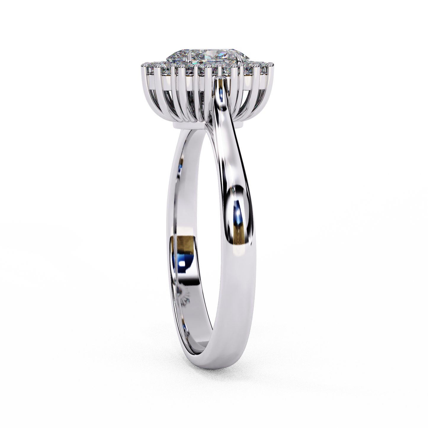 Oval Cut Lab Grown Diamond Halo Engagement Ring - Rose Gold Setting | IGI Certified | Sarva Jewels