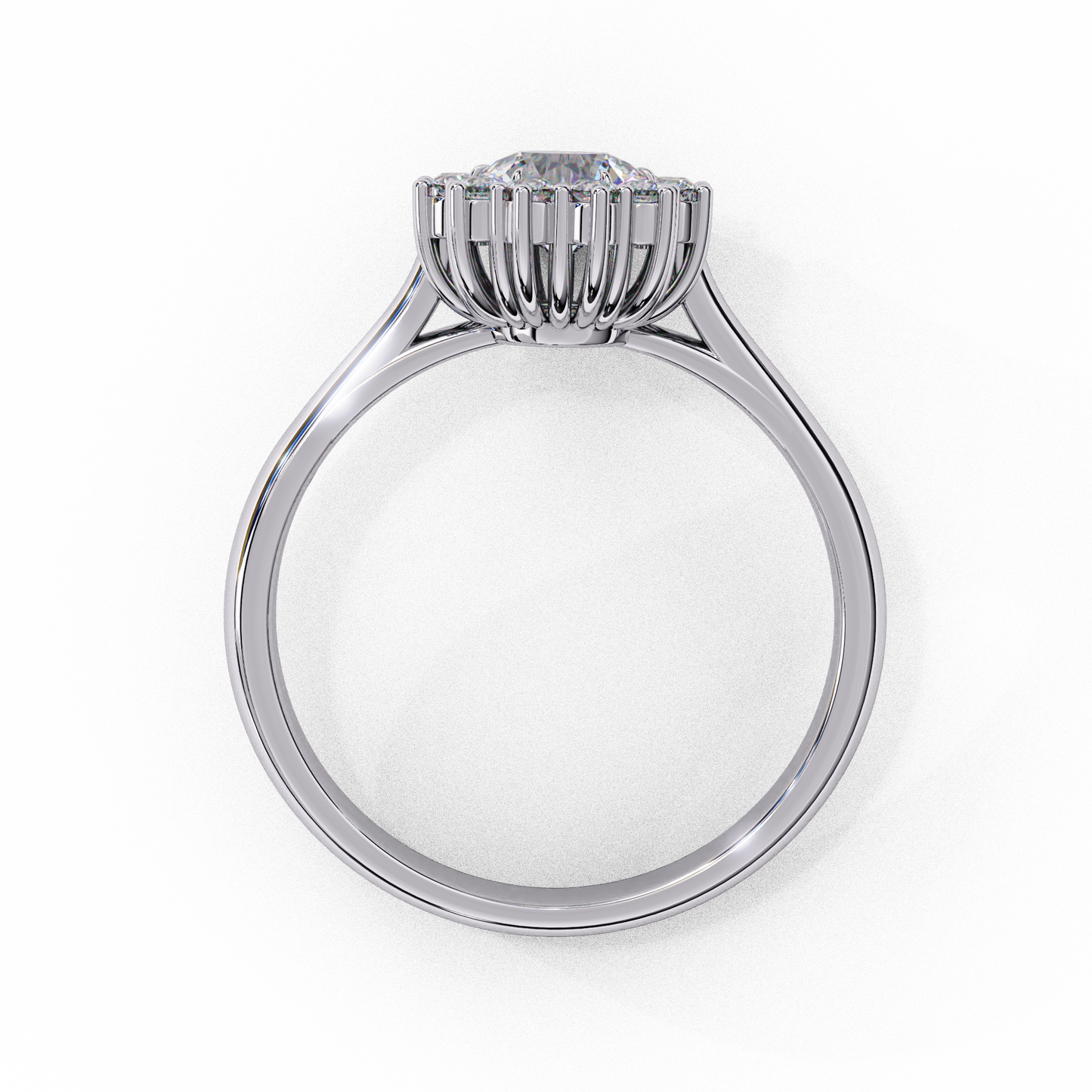 Oval Cut Lab Grown Diamond Halo Engagement Ring - Rose Gold Setting | IGI Certified | Sarva Jewels