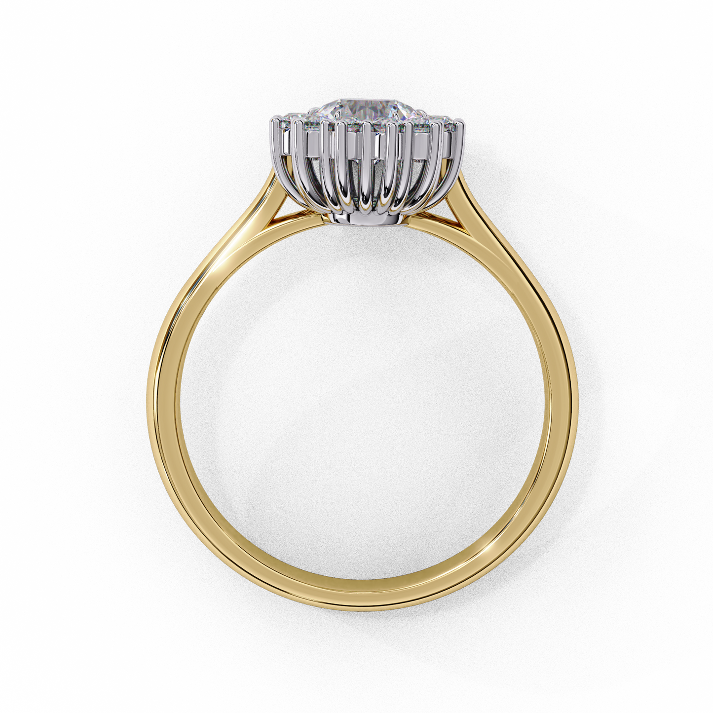 Oval Cut Lab Grown Diamond Halo Engagement Ring - Rose Gold Setting | IGI Certified | Sarva Jewels