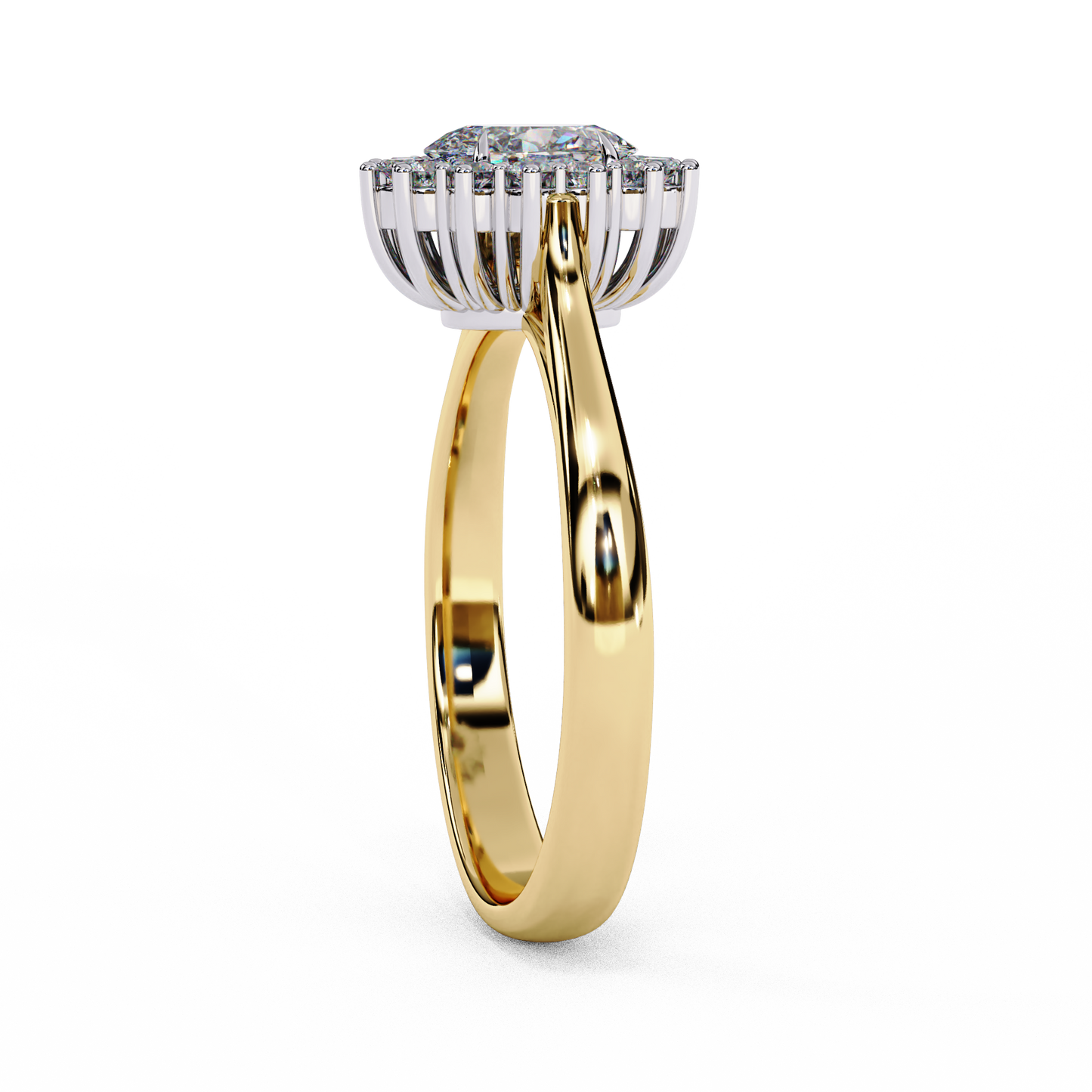 Oval Cut Lab Grown Diamond Halo Engagement Ring - Rose Gold Setting | IGI Certified | Sarva Jewels