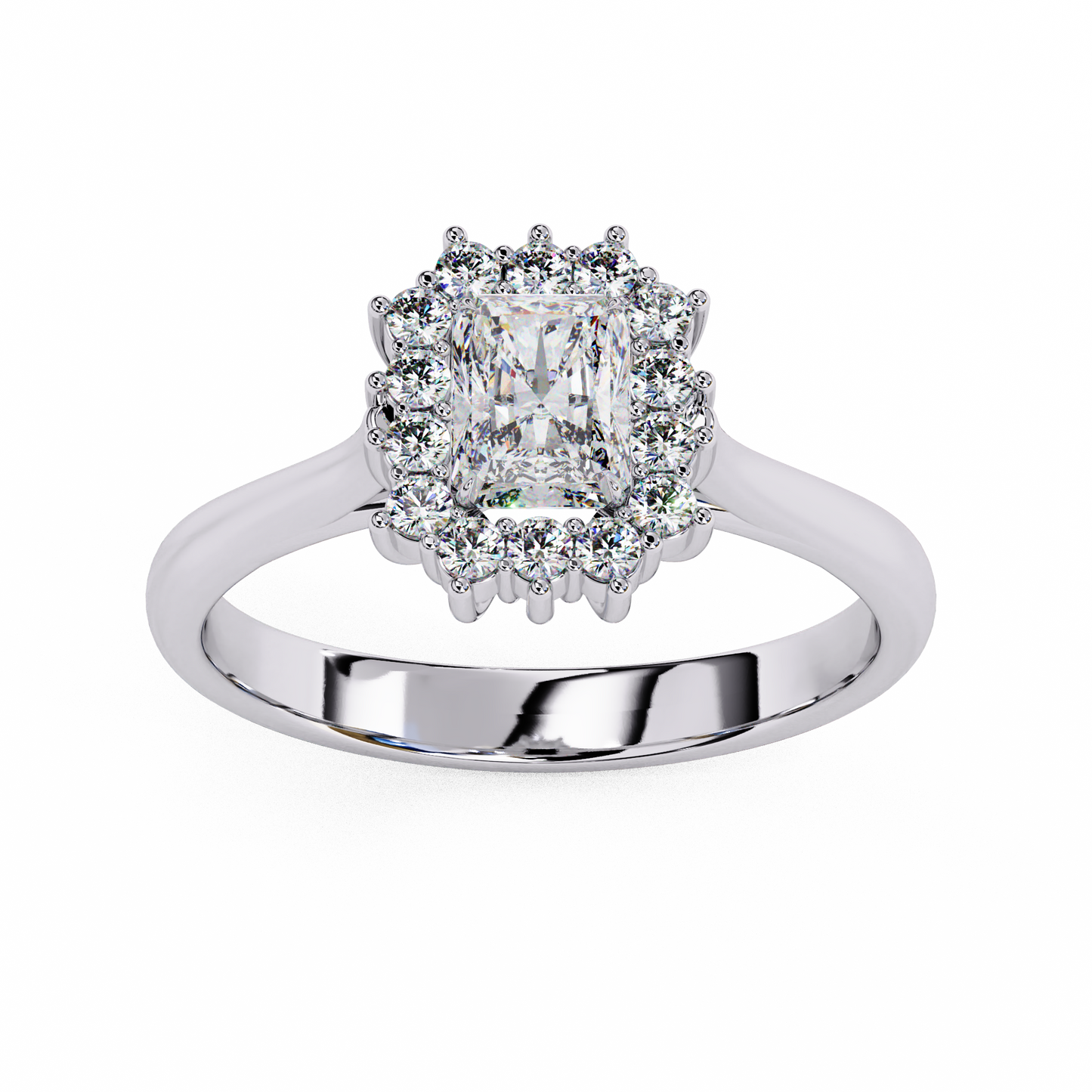 Cushion Cut Lab Grown Diamond Halo Engagement Ring - Rose Gold & White Gold Setting | IGI Certified | Sarva Jewels"