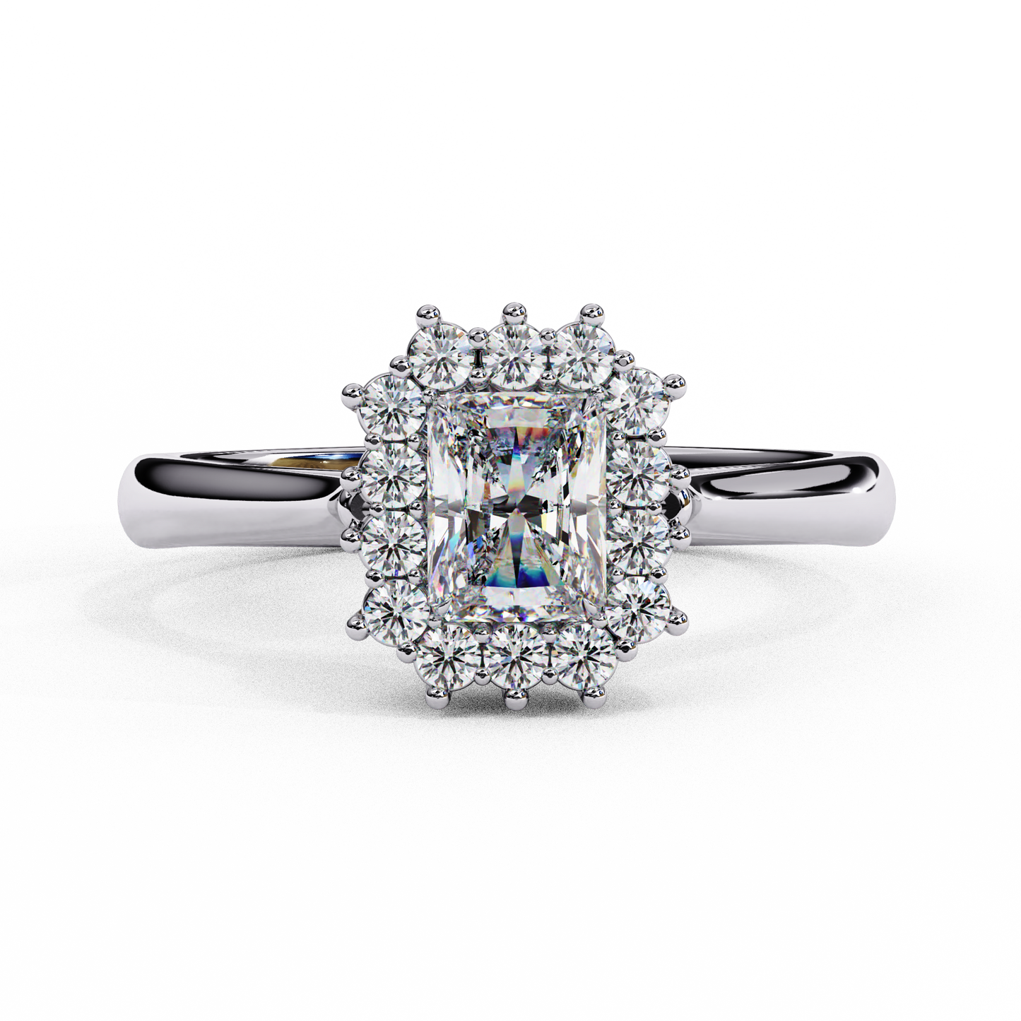 Cushion Cut Lab Grown Diamond Halo Engagement Ring - Rose Gold & White Gold Setting | IGI Certified | Sarva Jewels"
