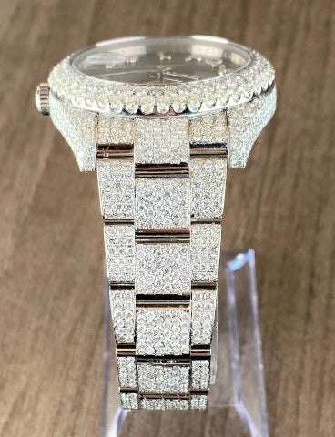 VVS Diamond Watch, Rose & White Gold 2 Tone Plated VVS Diamond Watch, Diamond Watch