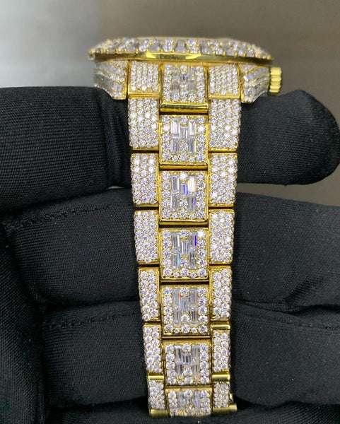 Sky Dweller Baguette & Round Iced Out VVS Diamond Men Watch