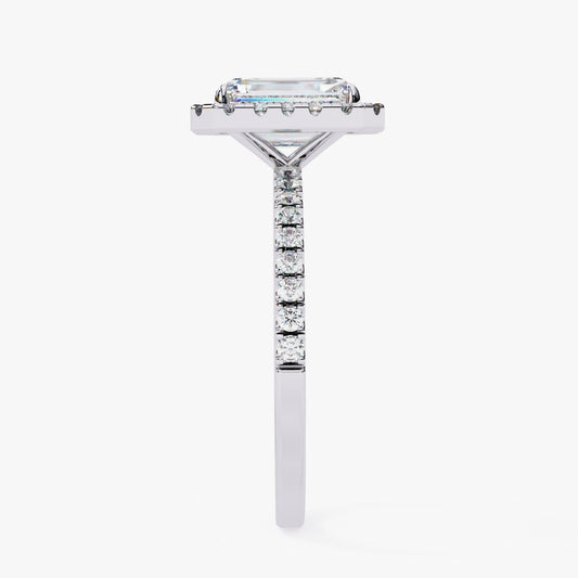 Radiant Cut Lab Grown Diamond Engagement Ring - Luxe Halo Setting | IGI Certified | Sarva Jewels