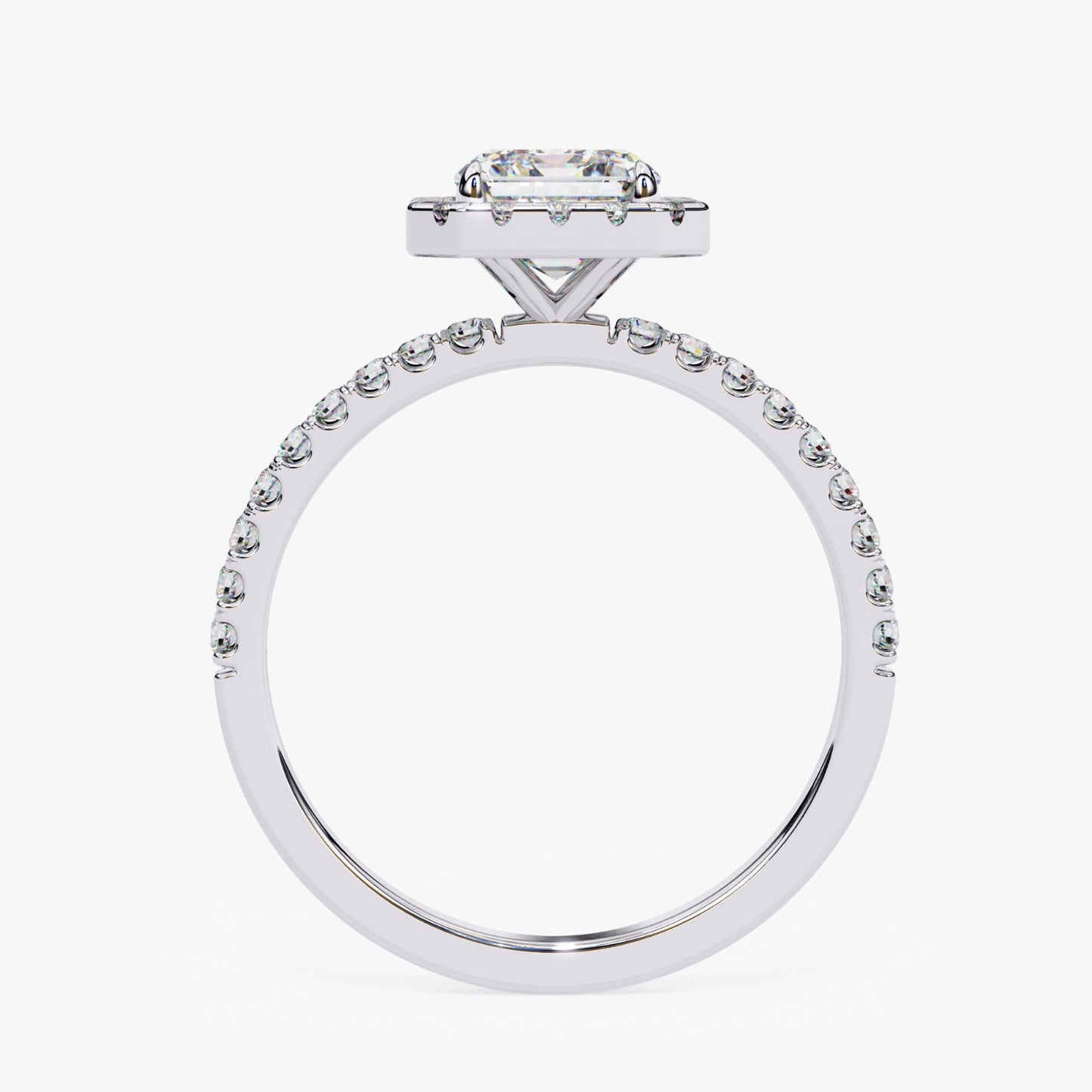 Radiant Cut Lab Grown Diamond Engagement Ring - Luxe Halo Setting | IGI Certified | Sarva Jewels