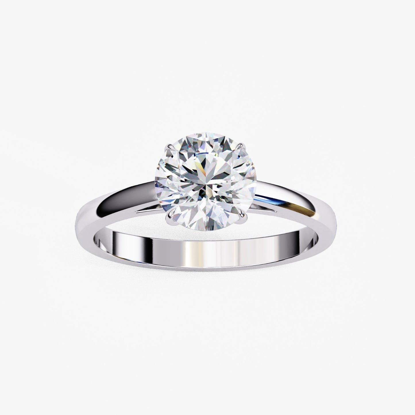 Round Cut Lab Grown Diamond Solitaire Engagement Ring - Yellow Gold Setting | IGI Certified | Sarva Jewels