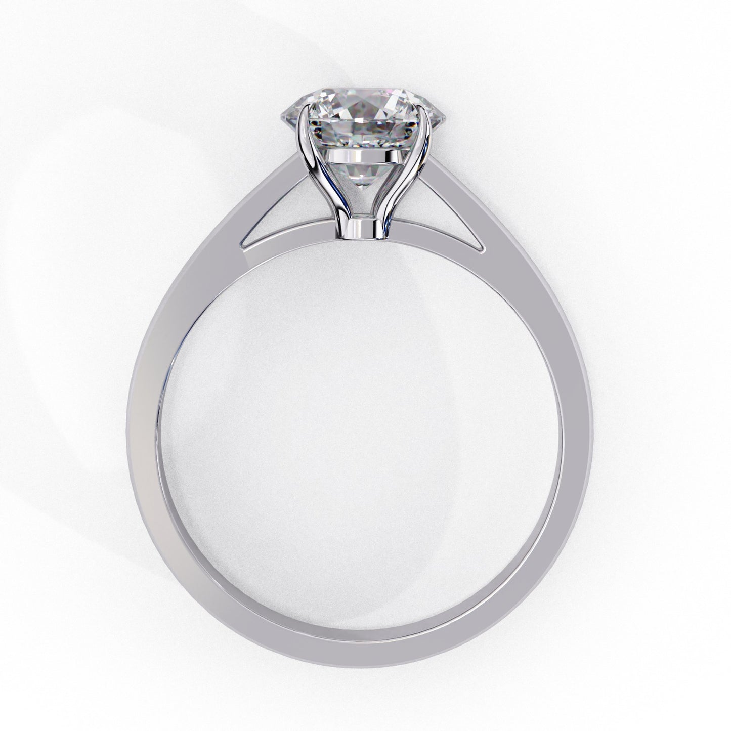 Round Cut Lab Grown Diamond Solitaire Engagement Ring - Yellow Gold Setting | IGI Certified | Sarva Jewels