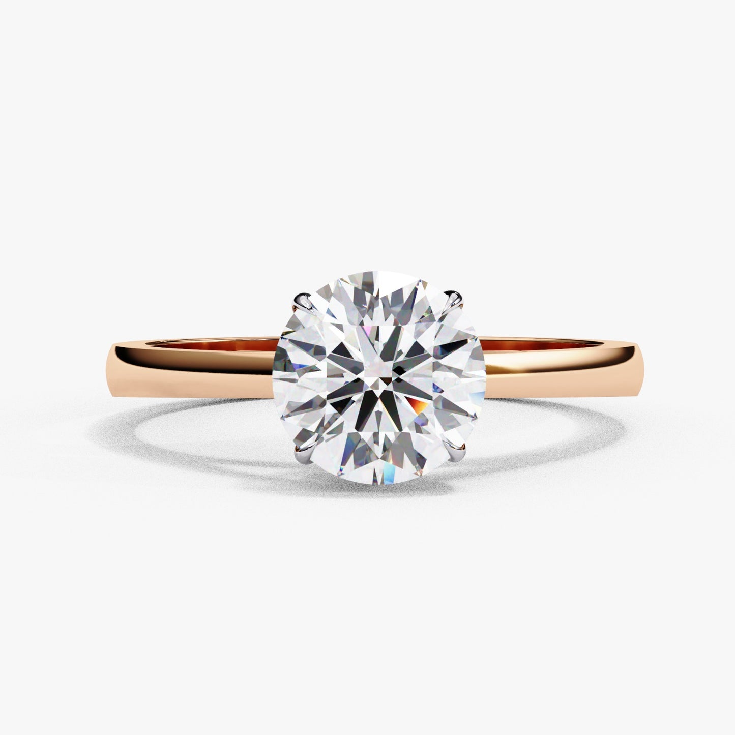 Round Cut Lab Grown Diamond Solitaire Engagement Ring - Yellow Gold Setting | IGI Certified | Sarva Jewels