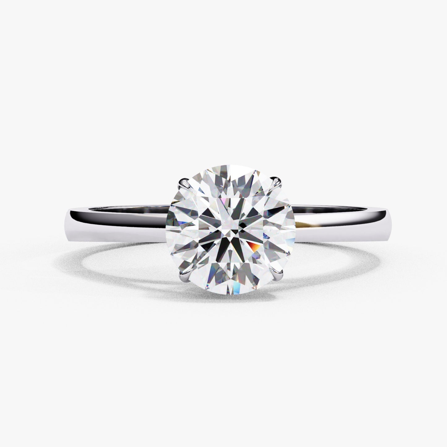 Round Cut Lab Grown Diamond Solitaire Engagement Ring - Yellow Gold Setting | IGI Certified | Sarva Jewels