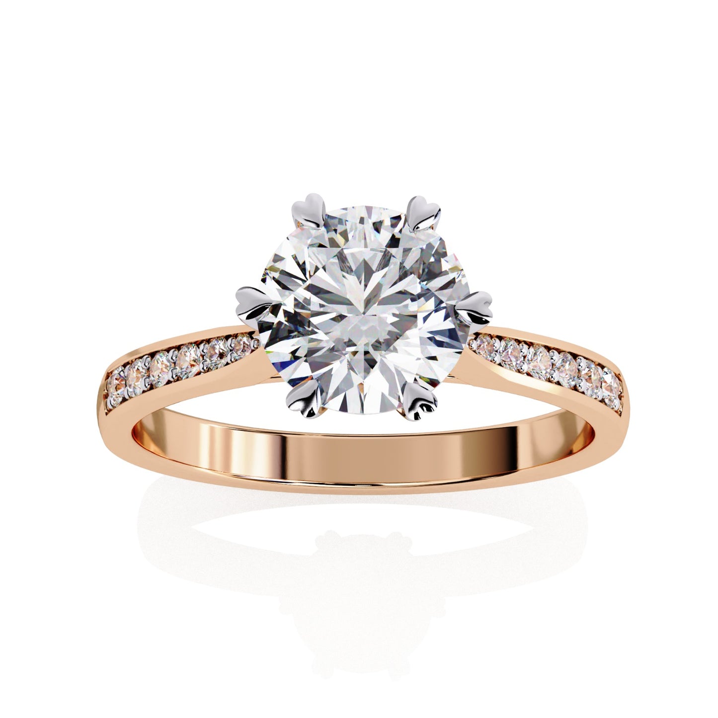 Round Cut Lab Grown Diamond Engagement Ring - Yellow Gold Channel Set Band | IGI Certified | Sarva Jewels