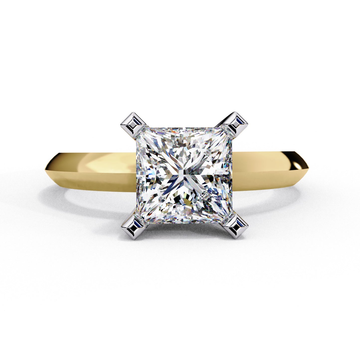 Princess Cut Lab Grown Diamond Solitaire Engagement Ring - Rose Gold Setting | IGI Certified | Sarva Jewels