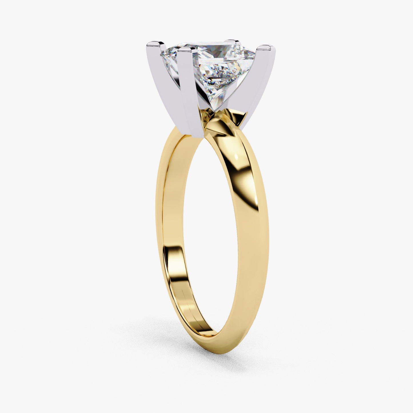 Princess Cut Lab Grown Diamond Solitaire Engagement Ring - Rose Gold Setting | IGI Certified | Sarva Jewels