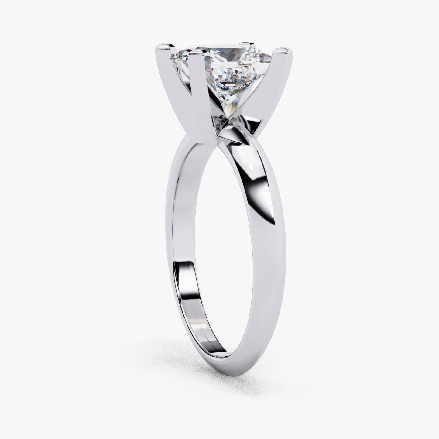 Princess Cut Lab Grown Diamond Solitaire Engagement Ring - Rose Gold Setting | IGI Certified | Sarva Jewels