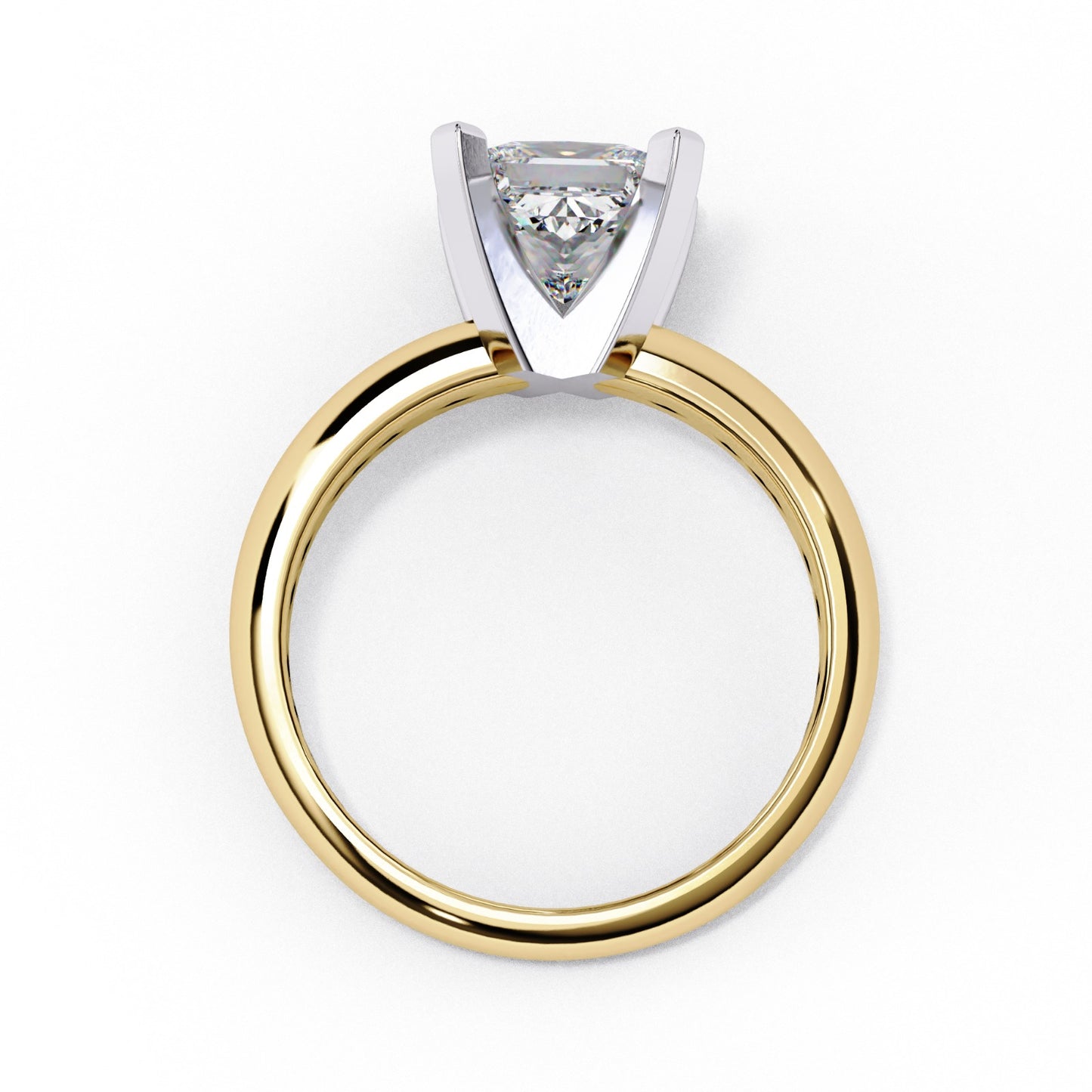 Princess Cut Lab Grown Diamond Solitaire Engagement Ring - Rose Gold Setting | IGI Certified | Sarva Jewels
