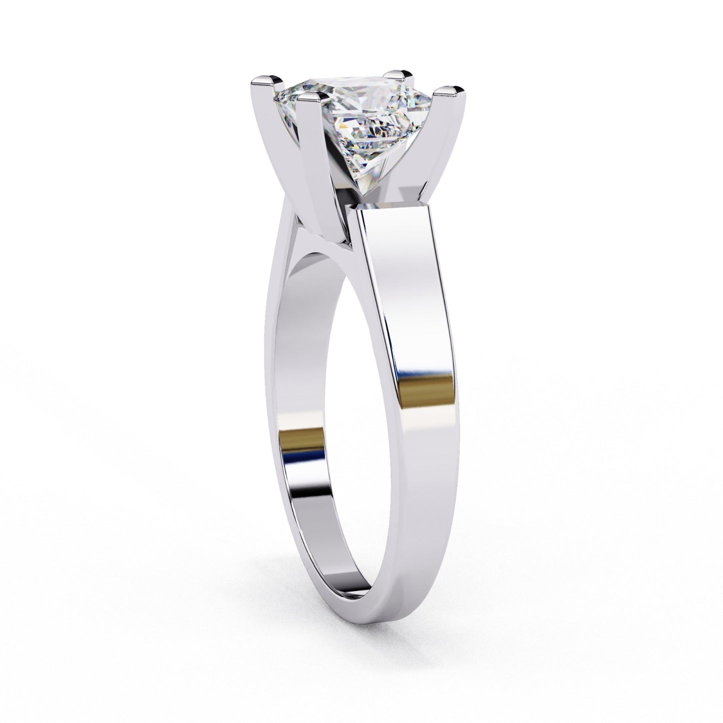Princess Cut Lab Grown Diamond Solitaire Engagement Ring - Two-Tone Setting | IGI Certified | Sarva Jewels