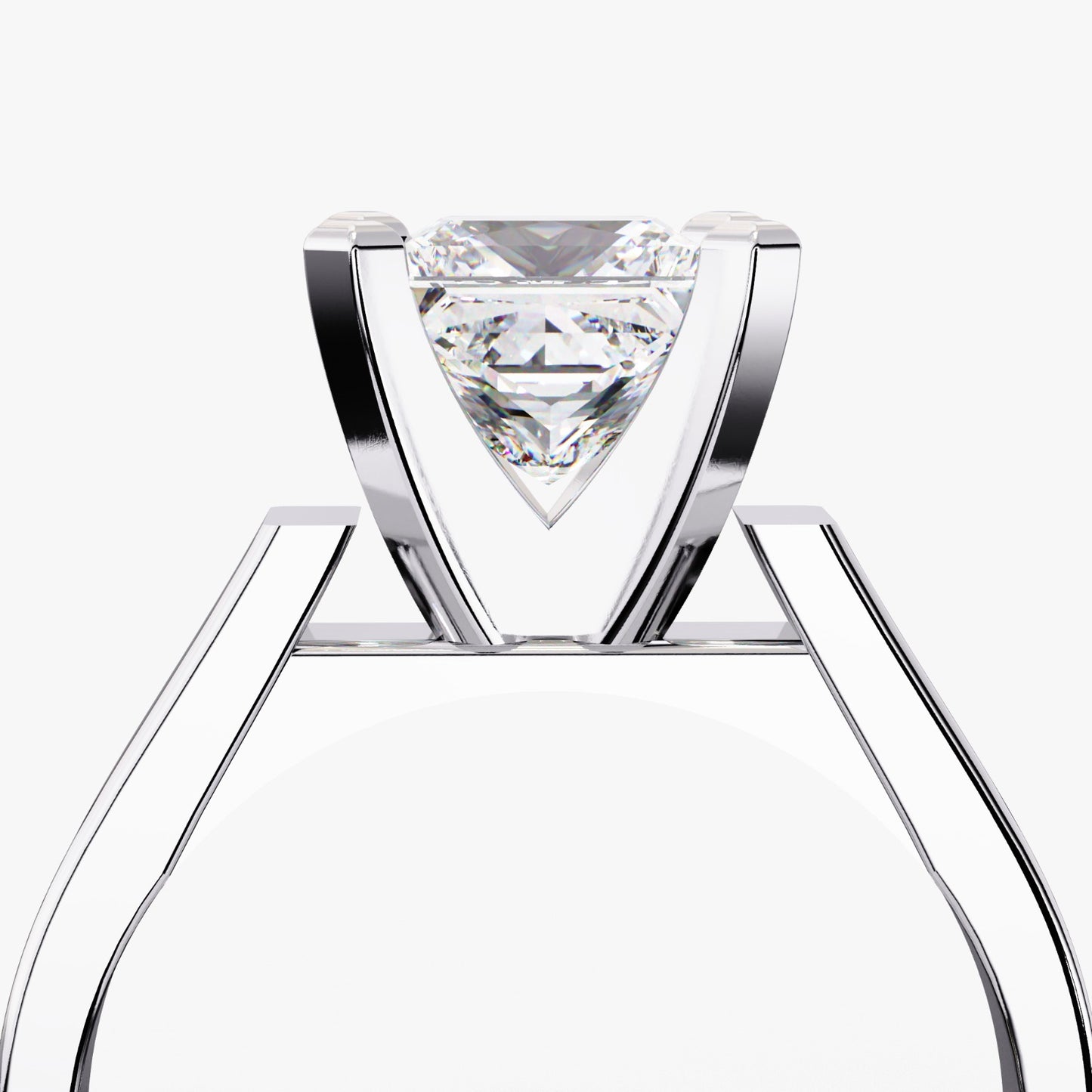 Princess Cut Lab Grown Diamond Solitaire Engagement Ring - Two-Tone Setting | IGI Certified | Sarva Jewels