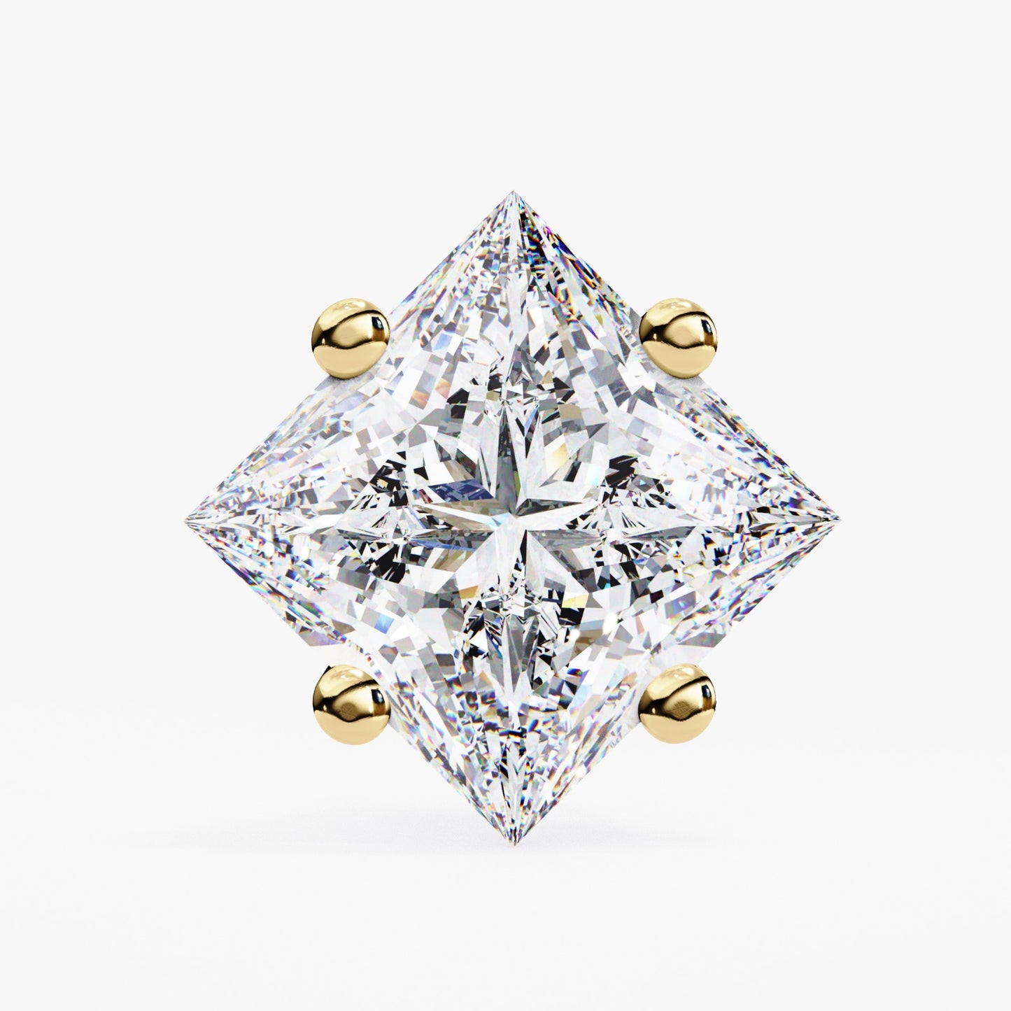Princess Cut Lab Grown Diamond Stud Earrings - Rose Gold Setting | IGI Certified | Sarva Jewels