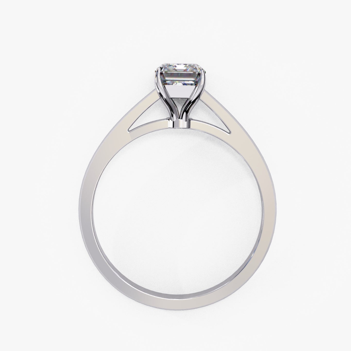 Radiant Cut Lab Grown Diamond Solitaire Engagement Ring - Two-Tone Setting | IGI Certified | Sarva Jewels