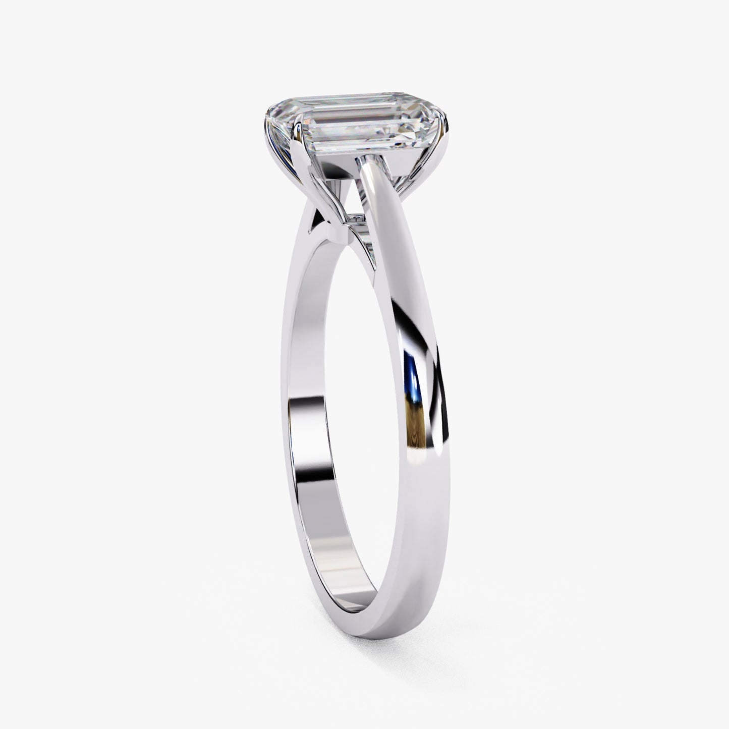 Radiant Cut Lab Grown Diamond Solitaire Engagement Ring - Two-Tone Setting | IGI Certified | Sarva Jewels
