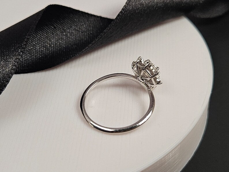 Starburst Engagement Ring for Women