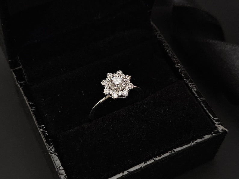 Starburst Engagement Ring for Women